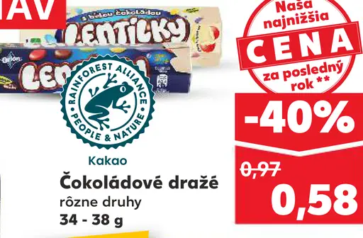 Lentilky Čokoládové dražé