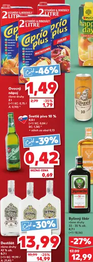 Caprio Plus pomaranč, jablko, multivitamín nápoj