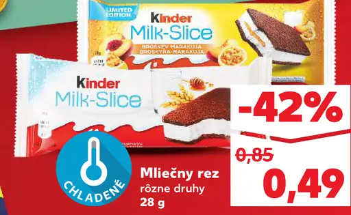 Kinder Milk-Slice Mliečny rez