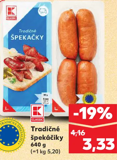 K-Classic Tradičné špekáčky