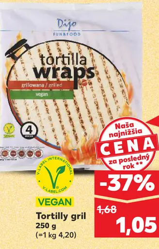 Dájo tortilla wraps grilované placky