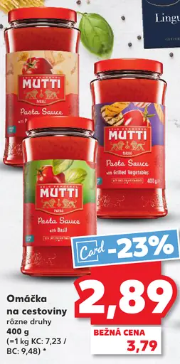 Mutti omáčka na cestoviny