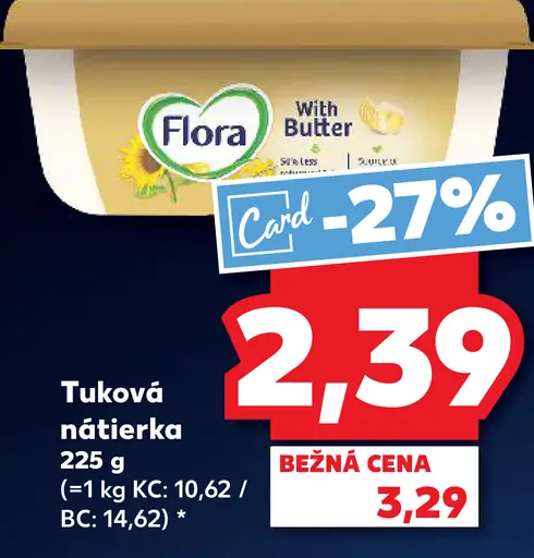 Flora With Butter tuková nátierka