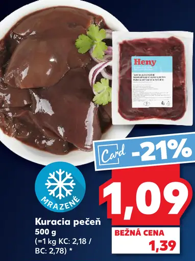 Heny kuracia pečeň mrazená