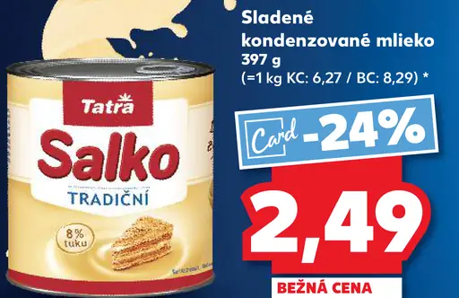 Tatra Salko sladené kondenzované mlieko