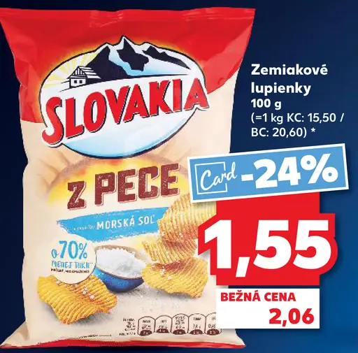 Slovakia Kotlíkové zemiakové lupienky morská soľ