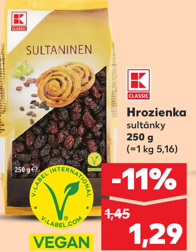 K-Classic Sultaninen hrozienka sultánky