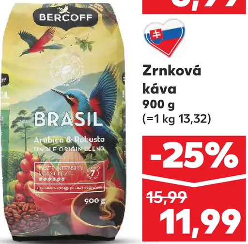 Brasil zrnková káva