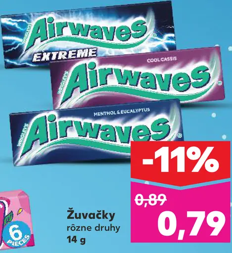 Airwaves dražé žuvačky rôzne druhy