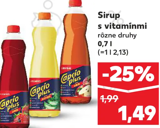 Caprio sirup s vitamínmi rôzne druhy