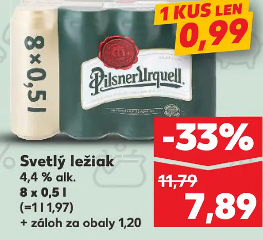 Pilsner Urquell Svetlý ležiak plechovka