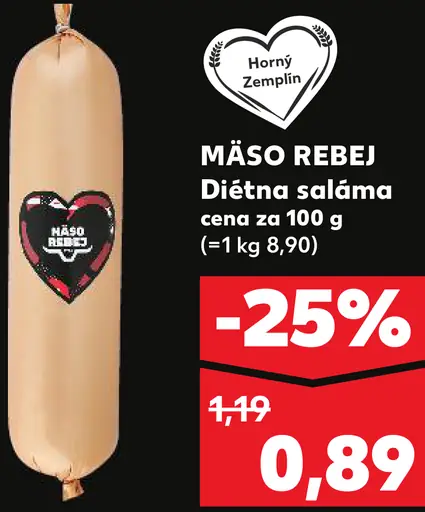 Mäso Rebej Diétna saláma