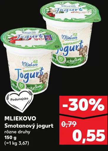 Mliečkov Smotanový jogurt rôzne druhy