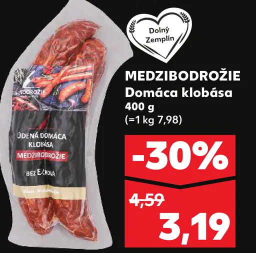 Medzibodrožie Domáca klobása