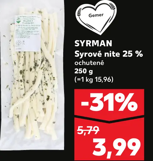 Syrman Syrové nite 25 % ochutené