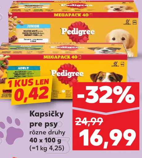 Pedigree kapsičky pre psy