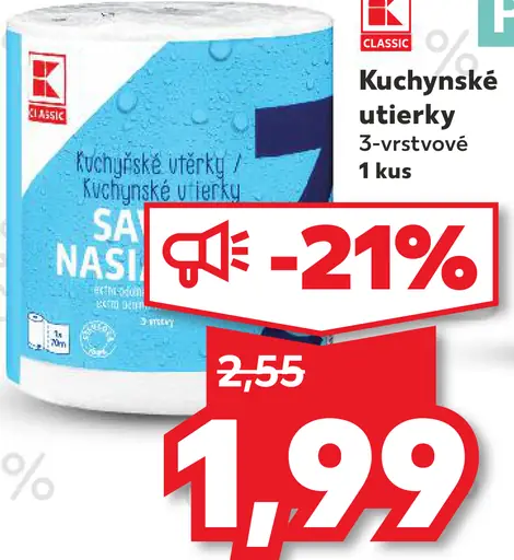 K-Classic Kuchynské utierky 3-vrstvové
