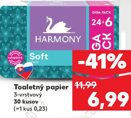 Harmony 3-vrstvový toaletný papier