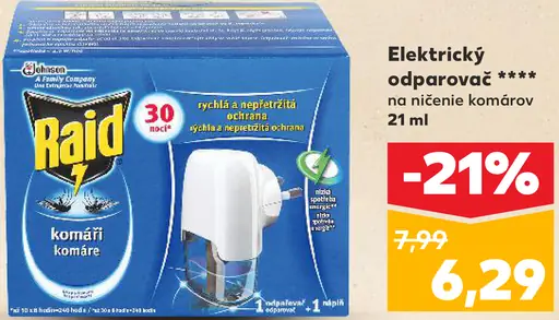 Raid elektrický odparovač komáre