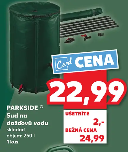 Parkside sud na dažďovú vodu skladací