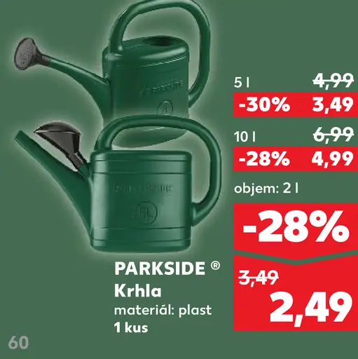 Parkside krhla plastová