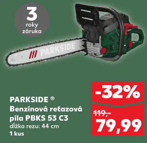 Parkside benzínová reťazová píla PBKS 53 C3