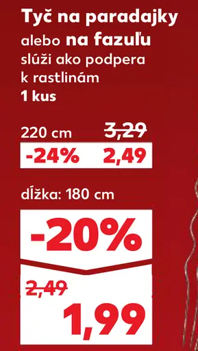 Tyč na paradajky alebo na fazuľu