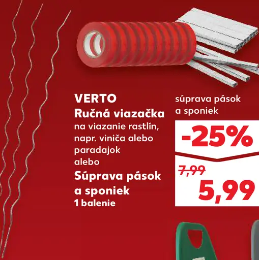 Verto súprava pások a spôn pre viazačku