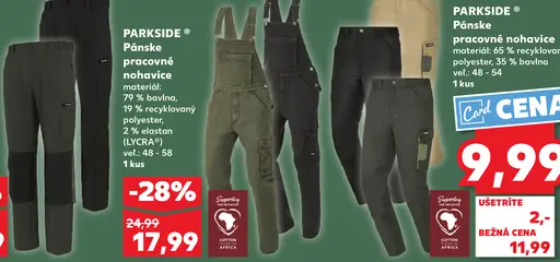 Parkside pánske pracovné cargo nohavice