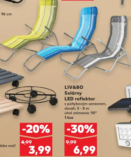 LIV&BO Solárny LED reflektor