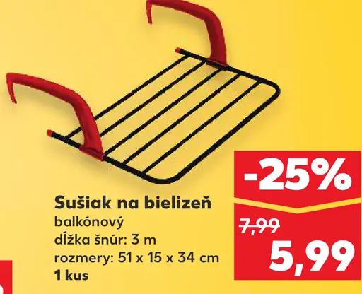Sušiak na bielizeň balkónový