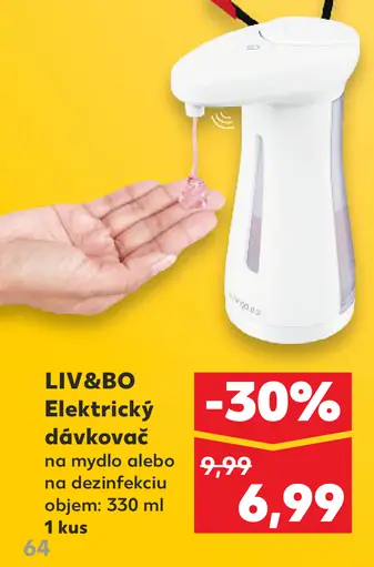 LIV&BO Elektrický dávkovač na mydlo alebo na dezinfekciu