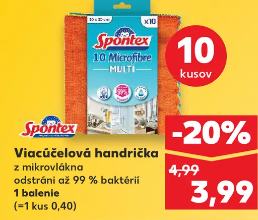 Spontex Viacúčelová handrička s mikrovláknom