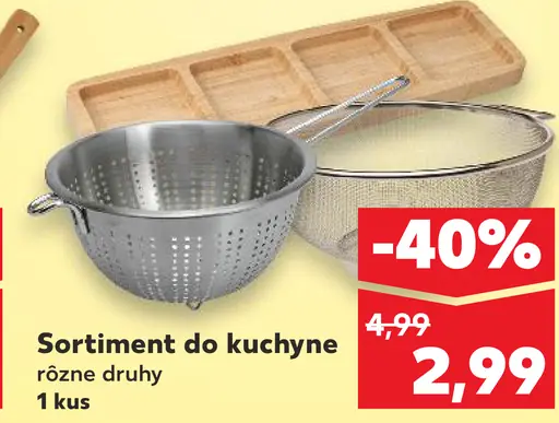 Sortiment do kuchyne rôzne druhy (nerezový cedník)