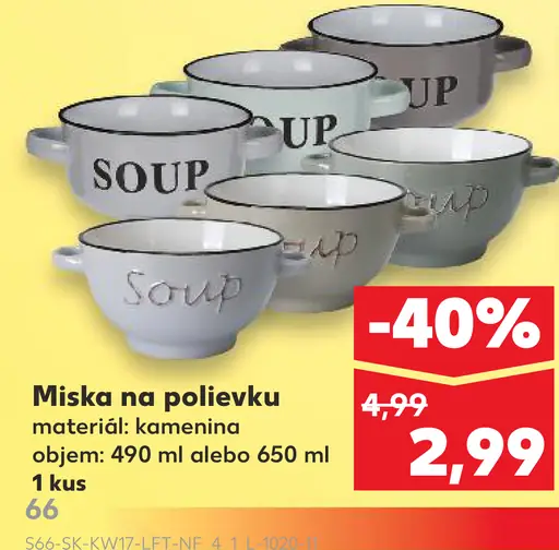 Miska na polievku kameninová