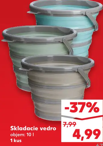 Skladacie vedro objem 10 l