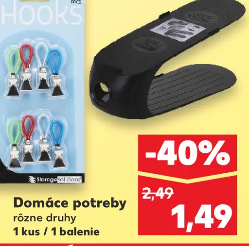 Domáce potreby rôzne druhy (háčiky a drobné domáce pomôcky)