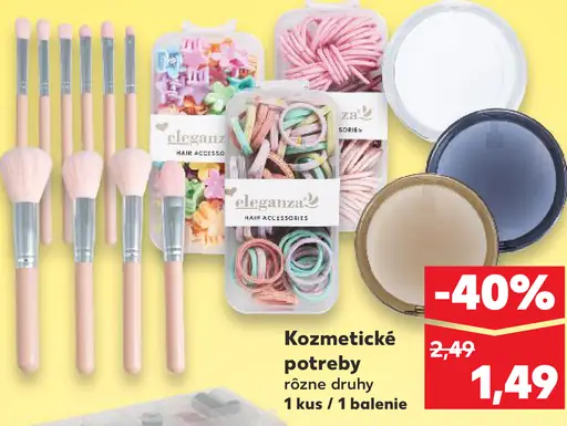 Kozmetické potreby rôzne druhy