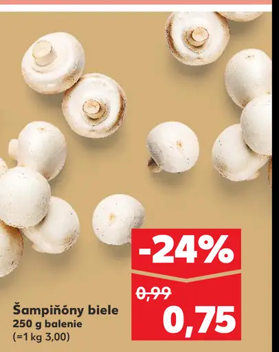 Šampiňóny biele