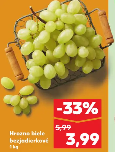 Hrozno biele bezjadierkové