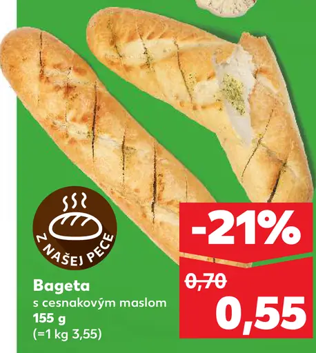 Bageta s cesnakovým maslom