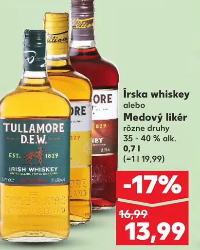 Tullamore D.E.W. Írská whiskey