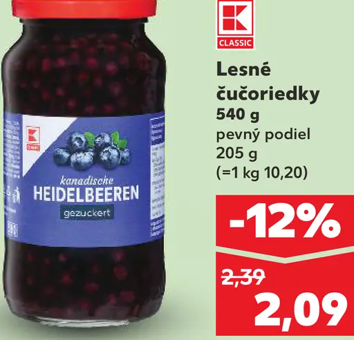 K Classic Lesné čučoriedky v náleve