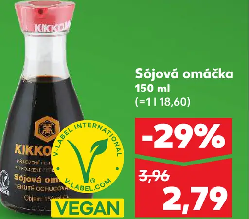 Kikkoman sójová omáčka vegan