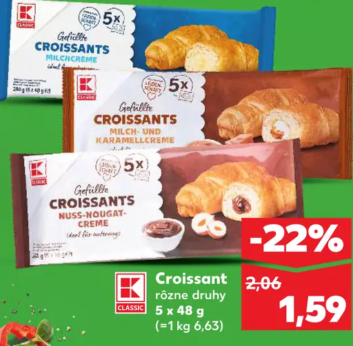 K-Classic Croissanty rôzne druhy