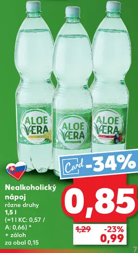 Aloe Vera nealkoholický nápoj rôzne druhy