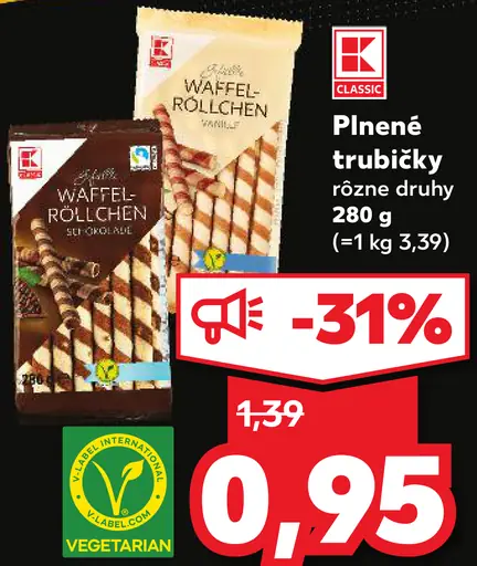 K-Classic plnené trubičky