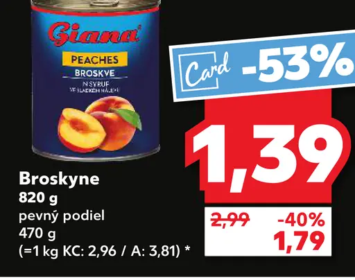 Giana broskyne v náleve