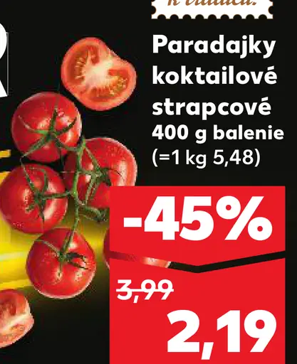 Paradajky koktailové strapcové