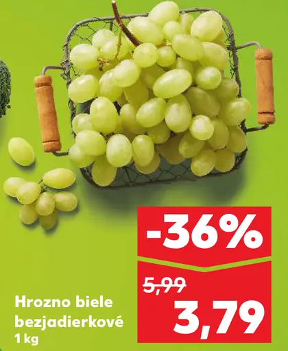 Hrozno biele bezjadierkové